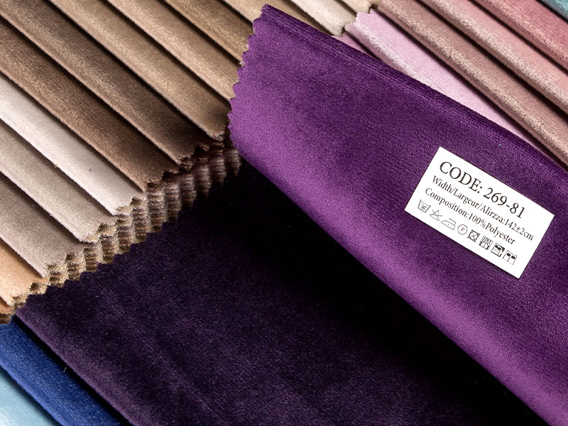 Farvet / lamineret Warp Knit Holland Velvet Fleece Fabric MDN269